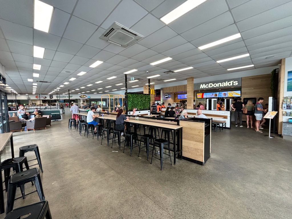 A wide interior shot of inside the Nambucca Heads BP Travel Centre.